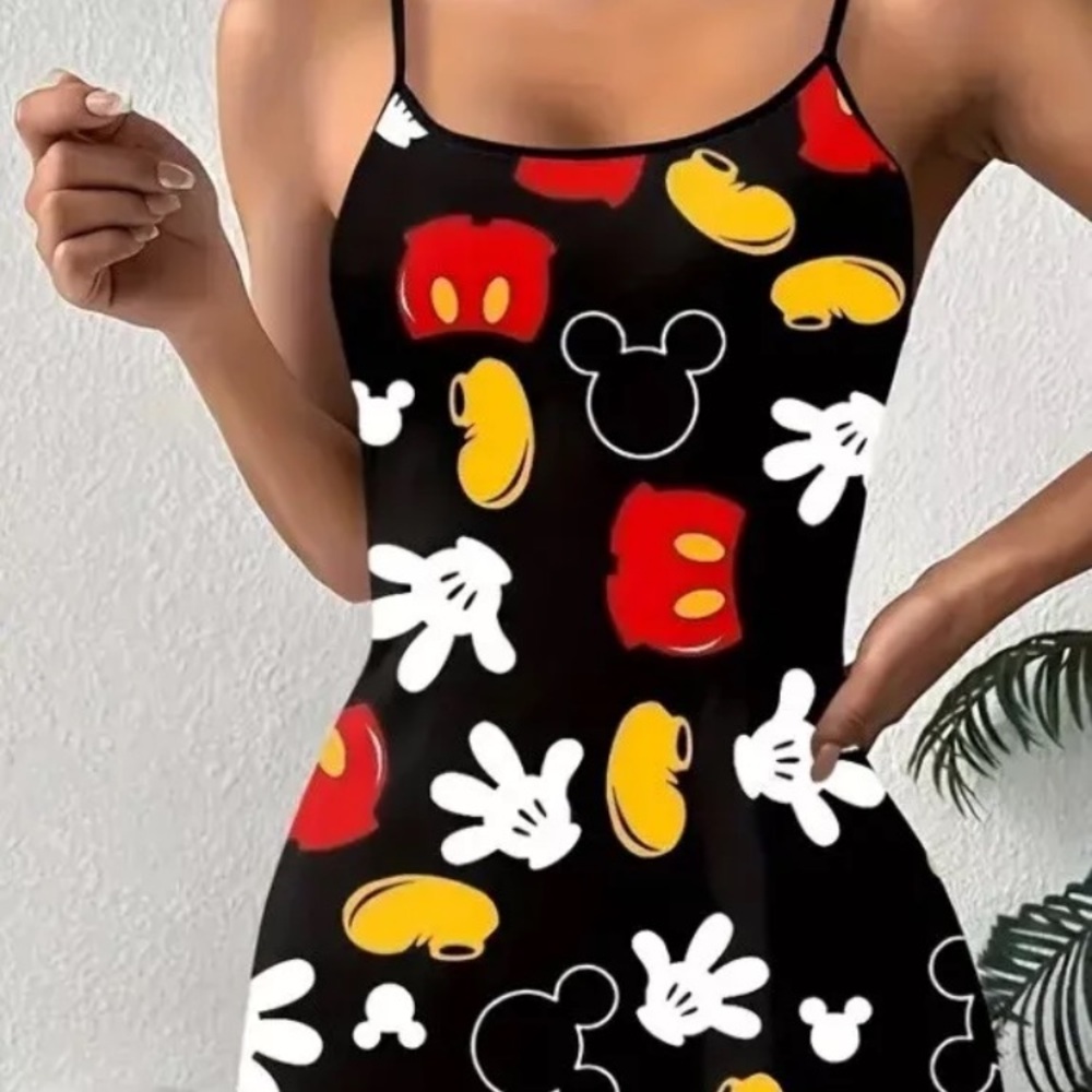 Mickey Mouse Print Sleepwear Women's Size Small